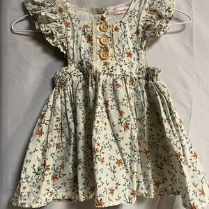 Floral Ruffle Sleeve Kids Dress brand Colorful Childhood size 90 (18-24 months)